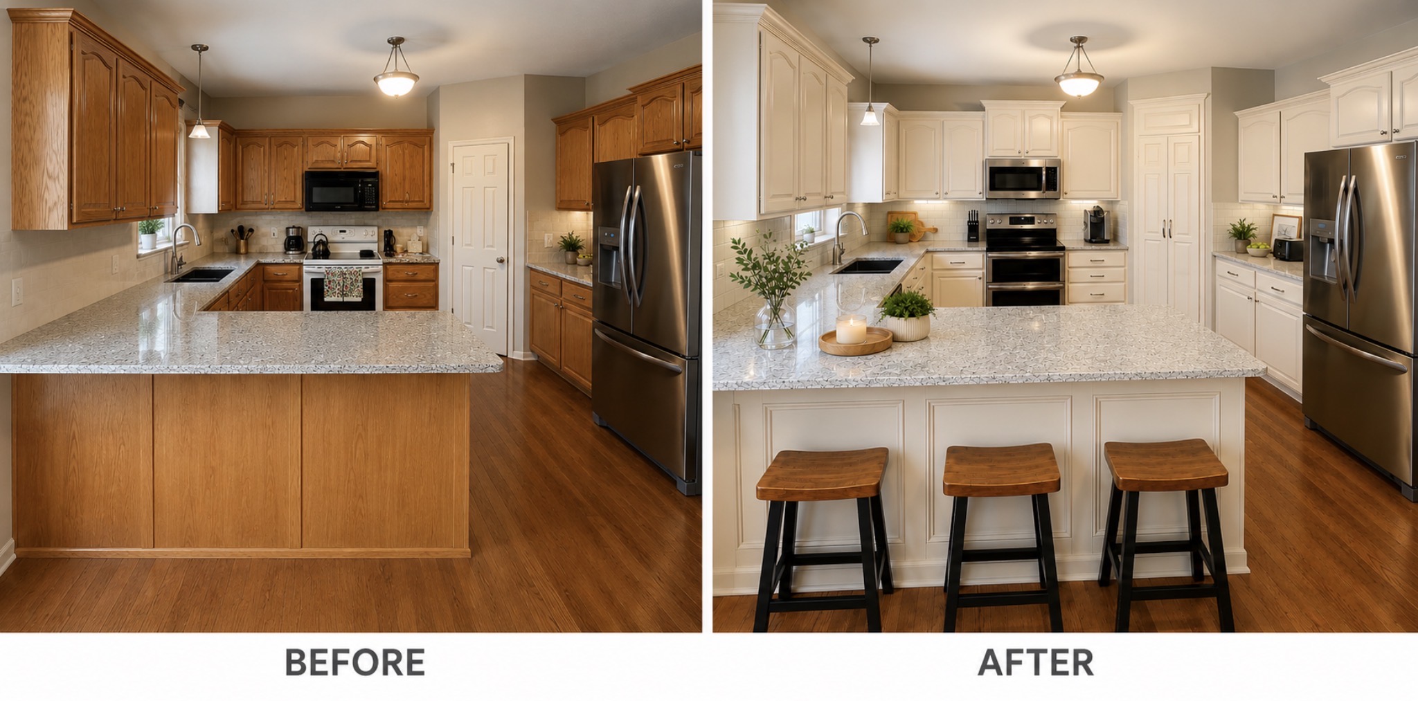 Before and After Pantry Doors