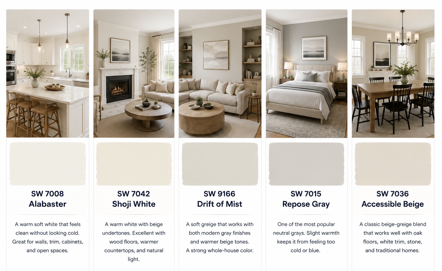 Top 5 Sherwin Williams Wall Colors